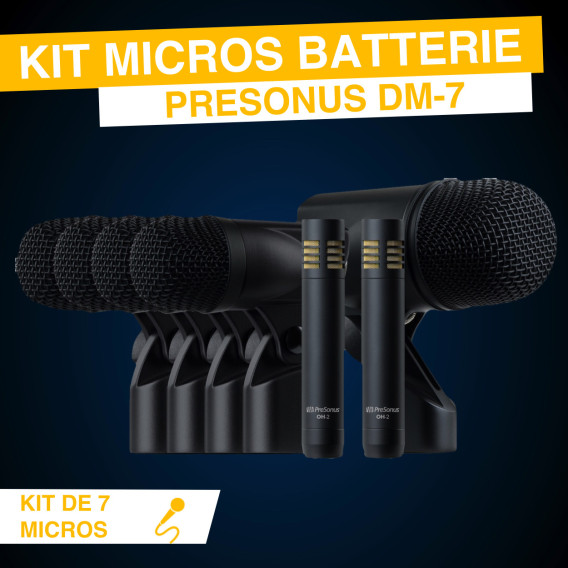 Location Micros Batterie - Kit de 7 micros Presonus DM-7