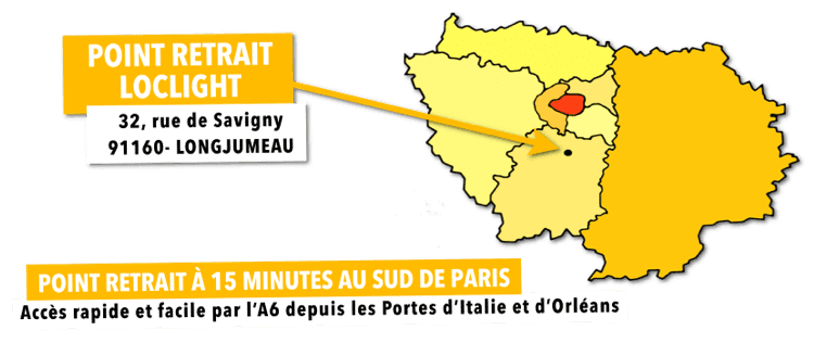 Image indiquant l'emplacement de notre point retrait pour les locations de sono et eclairage. 